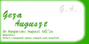 geza auguszt business card